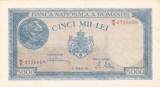 Bancnote Rom&acirc;nia - 5000 lei 1945 decembrie - seria O756698 filigran vertical