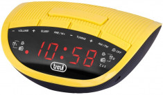 Radio cu ceas si alarma, RC 825D, galben, Trevi foto