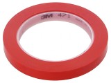 Bandă de marcare roșie 33m x 12mm, 3M