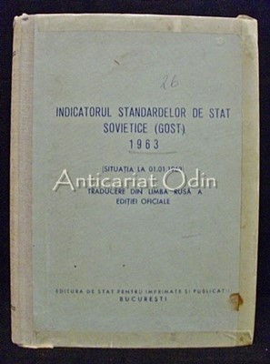 Indicatorul Standardelor De Stat Sovietice (GOST) 1963 foto