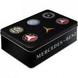 Cutie de depozitare metalica - Mercedes-Benz logo evolution, Nostalgic Art Merchandising