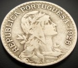 Moneda istorica 1 ESCUDO - PORTUGALIA, anul 1928 * cod 4531