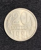 Moneda 20 copeici 1981 Rusia