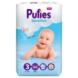 Scutece Sensitive 6-10 kg Nr. 3, 66 bucati, Pufies