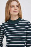 Pepe Jeans pulover femei, culoarea verde, light, cu turtleneck