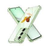 Husa antisoc pentru realme 14x - airbag tpu, col&Egrave;uri ranforsate- butterfly galben