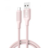 Cablu Date si Incarcare USB-A - USB-C XO Design NB265, 18W, 1m, Roz