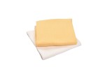 Set 2 museline bumbac organic galben si alb 80x80 cm
