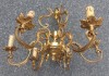 Candelabru Bronz Masiv Rococo, 6 Brațe, Antichitate - Diametru 55cm, &Icirc;nălțime 80cm