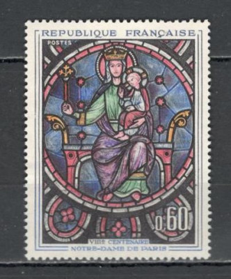 Franta.1964 800 ani Catedrala Notre-Dame-Vitraliu XF.223 foto