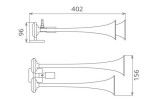 CLAXON CROM CAMION CU DOUA GOARNE 24V 1A 45893