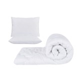 Set Pilota 220x200-Cm 250 Gsm + 2 Perne Albe Matlasate 50x70-Cm