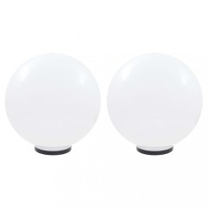 vidaXL Lămpi glob cu LED, 2 buc., 50 cm, PMMA, sferic