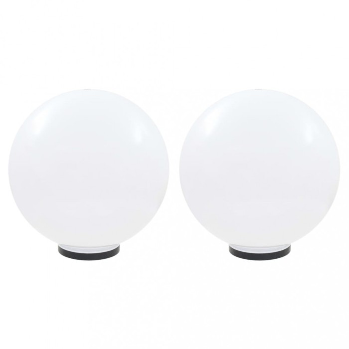 vidaXL Lămpi glob cu LED, 2 buc., 50 cm, PMMA, sferic