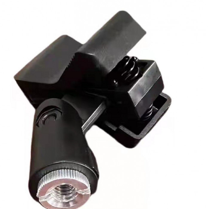 Clip pentru microfon nuca tip clip montabil pe stativ cu brat pantografic negru