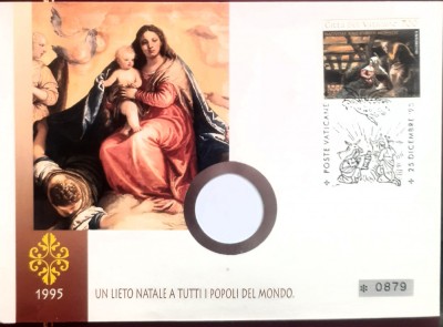 Vatican 1995 arta pictura religie Craciun fdc foto