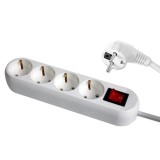 Prelungitor 4 cai cu intrerupator, 3 x 1.5 mm, lungime 7 m, Kemot