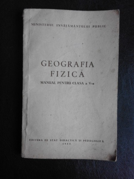 Geografia fizica, manual pentru clasa V-a