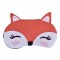 Masca pentru dormit sau calatorie, cu gel detasabil, Pufo Foxxy, 20 cm, portocaliu