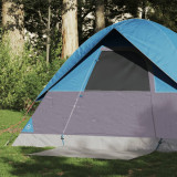 Cort de camping cupola pentru 2 persoane, albastru, impermeabil