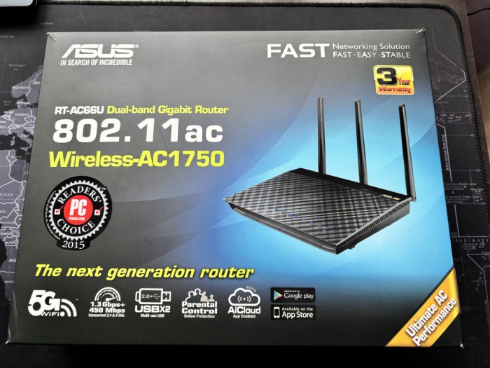 Router Gigabit Wireless ASUS RT-AC66U Dual Band