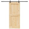 VidaXL Ușă glisantă cu set de feronerie 95x210 cm, lemn masiv de pin 3332734