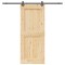 vidaXL Ușă glisantă cu set de feronerie 95x210 cm, lemn masiv de pin 3332734
