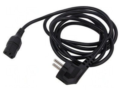Cablu Alimentare 3x0.75mm2 Unghiular IEC C13 foto