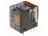 Releu electromagnetic, 230V AC, 6A, 4PDT, serie PT, TE Connectivity - 8-1415001-1