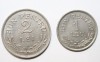 Monede Romania: 1 Leu 1924 &amp; 2 Lei 1924, Poissy, Detalii Excelente! Lot Colectie