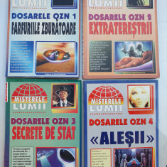 Dosarele OZN 1-4, colectia Misterele Lumii, 1998-99, total 814 pagini