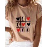 Tricou Bej din Bumbac X si O Love