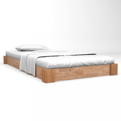Cadru de pat, 140 x 200 cm, lemn masiv de stejar foto
