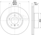 Disc frana CITRO&Euml;N C4 III (BA_, BB_, BC_) (2020 - Prezent) KRIEGER 0950004259