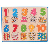 Puzzle - numere si culori, BigJigs Toys