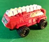 Pompieri plastic Matchbox 2012 Mattel Made in China Burger King plastic roșu vopsit cu alb, motor tracțiune spate impecabil L6.5 l 3 h 4 cm X