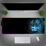 MousePad profesional Gaming RGB mare, Lumini LED, Suprafata moale, Baza Anti-Alunecare Cauciucata, Multiple moduri de iluminare, Luminozitate Ajustabi