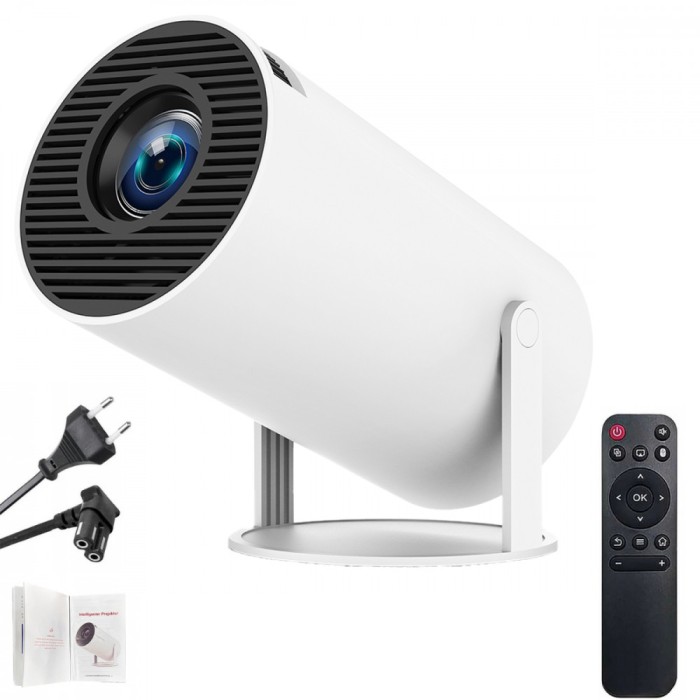 Videoproiector portabil, Full HD 1280x720, suport 4K, alb