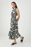 Medicine rochie culoarea negru, midi, evazati