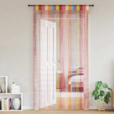 vidaXL Perdele șir 2 buc Multicolor 100x250 cm 4102037