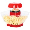 Aparat pentru facut popcorn, cu aer cald, pentru gatit fara ulei si grasimi, bol de servire deatasabil, putere 1200W, rosu