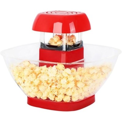 Aparat pentru facut popcorn, cu aer cald, pentru gatit fara ulei si grasimi, bol de servire deatasabil, putere 1200W, rosu foto