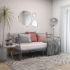 VidaXL Cadru pat canapea extensibilă, gri, 90x200 cm, metal