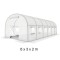 Sera tip tunel 6x3x2 m, 12 ferestre, usa cu fermoar, folie filtru UV4 , 6 sectiuni