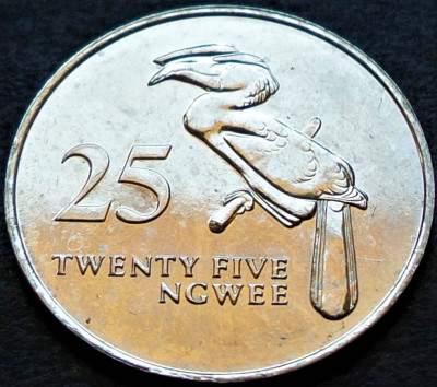 Moneda exotica 25 NGWEE - ZAMBIA, anul 1992 *cod 454 B = UNC foto