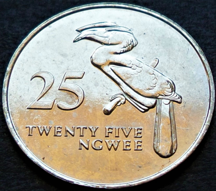 Moneda exotica 25 NGWEE - ZAMBIA, anul 1992 *cod 454 B = UNC