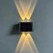 Aplica LED Exterior Solaris, 4 Surse de lumina, Lumina Calda, Negru ModernLight Concept