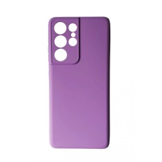 Husa telefon compatibila cu Samsung Galaxy S21 Ultra, Mov, Cu interior de catifea, 382HT