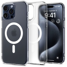Husa Spigen Ultra Hybrid IPhone 15 Pro Magsafe mata transparenta