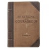 Journal Lux-Leather with Zipper Be Strong Joshua 1: 9